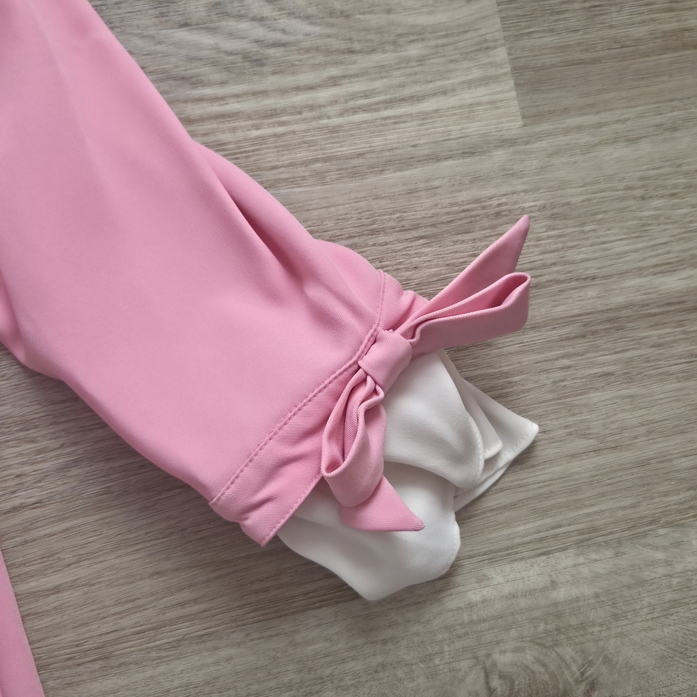 CeCe Pink Asymmetrical Dress with Ruffle Accents - Picture 6 of 8